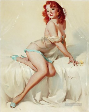 ダーリーンのベッドサイドマナー 1958 ピンナップ Oil Paintings